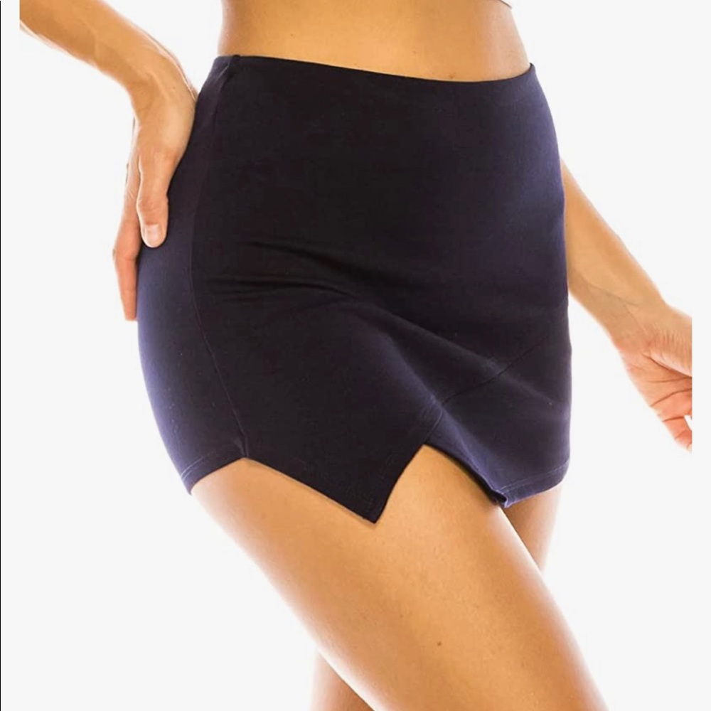 Black mink skirt skort